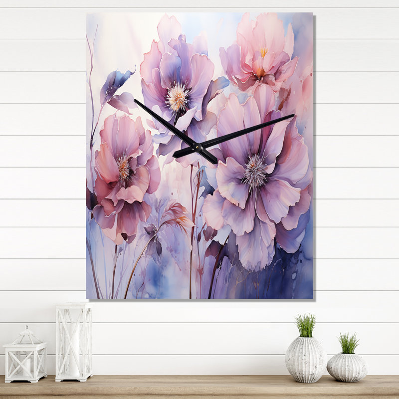 Horloge murale Janessia - Abstract Botanicals, H 28 po x l 12 po x P 1 po