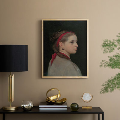 «Vintage Portrait Print», reproduction encadrée CXIV - bois massif