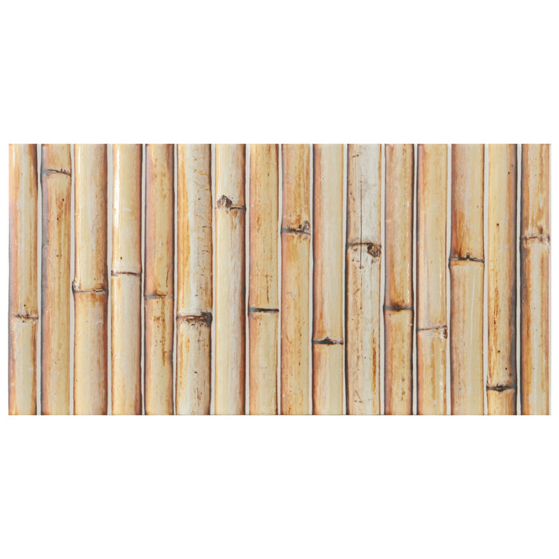 Bamboo 5.88'' W x 11.88'' L Tile, Tiki Cream