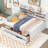Wooden Captain Daybed Bed with Built-in Bookshelves-490314532-490314531