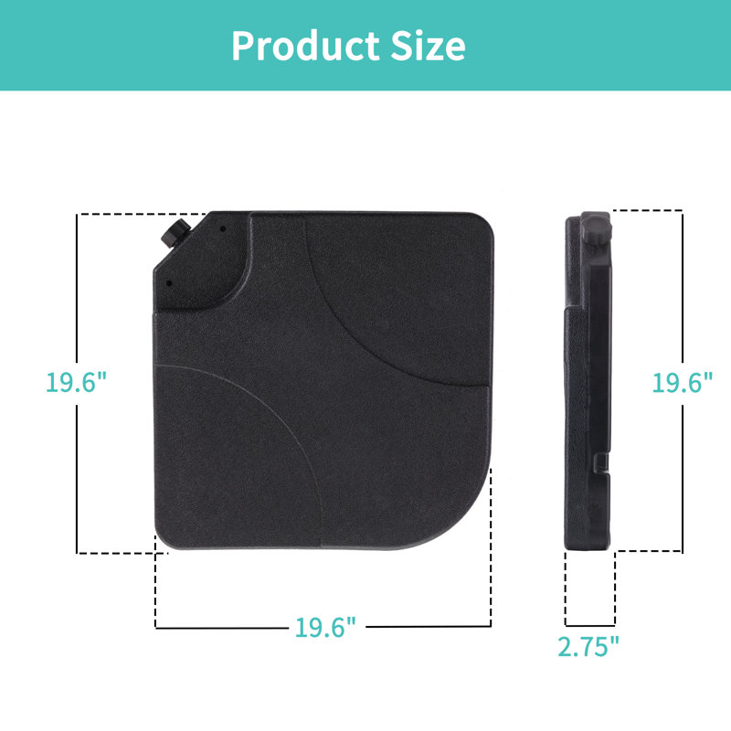 Parasol de patio en porte-à-faux 10 pi avec base en croix incluse 4 pièces, Kaki