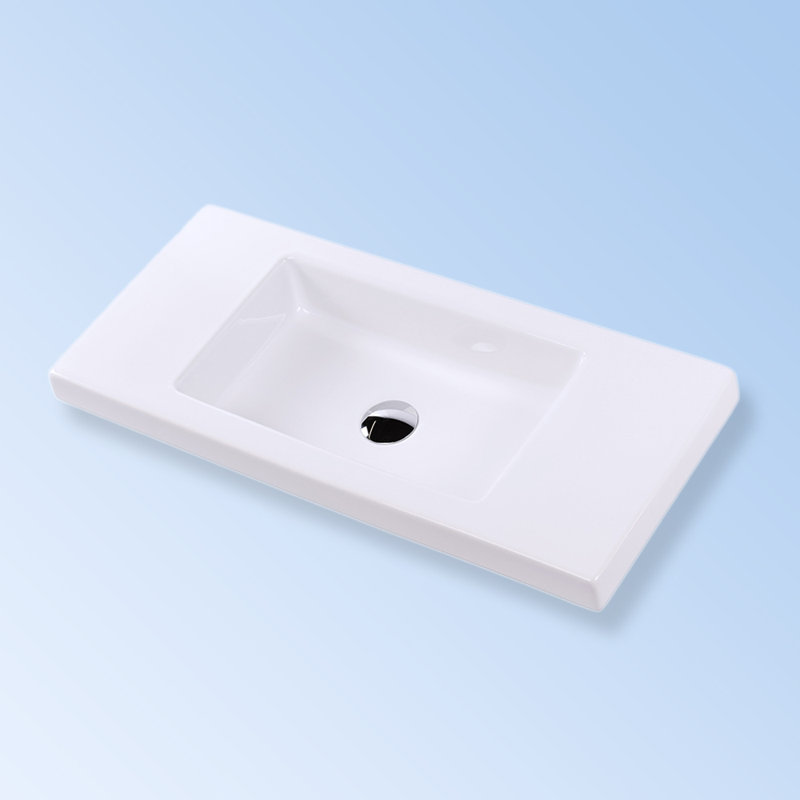 Dimini 31.75'' L Bathroom Sink, Wall Mounted Faucet