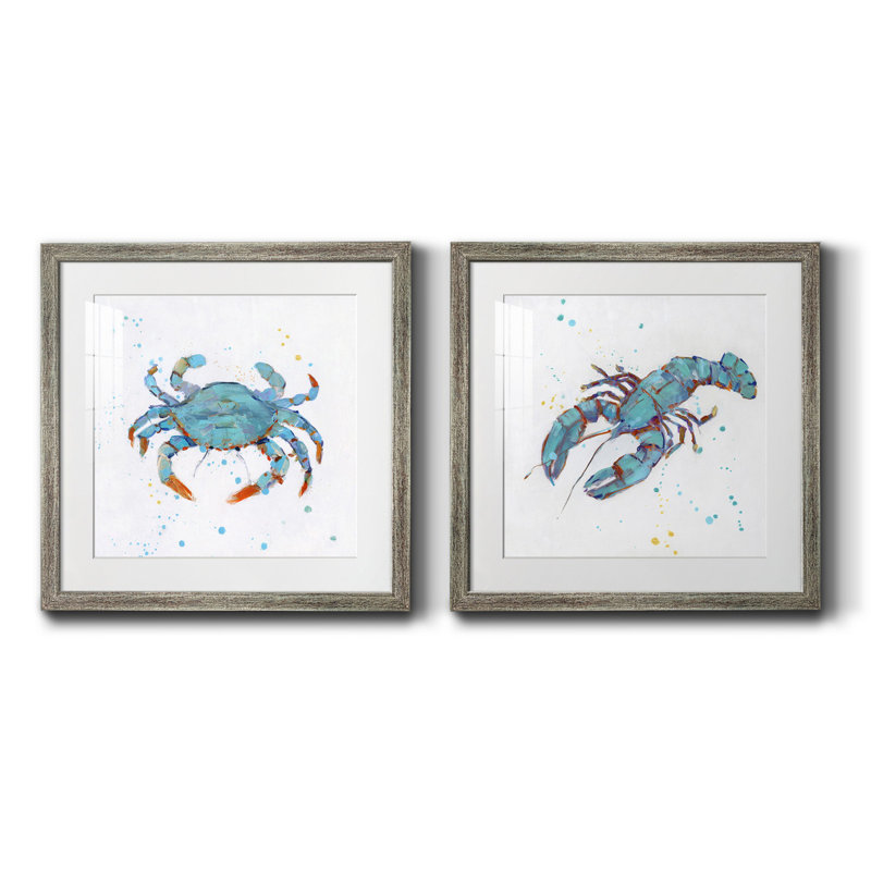 " Bubbly Blue Crab " 2 - Pieces