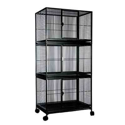 Cage triple noire 36 x 24 par A&E