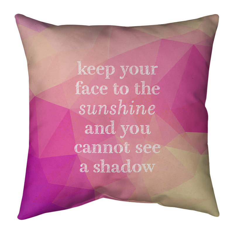 Coussin de citation inspiration de l’optimiseur, 26 po x 26 po, Diamant rose