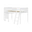 Lit mezzanine simple bas avec bureau