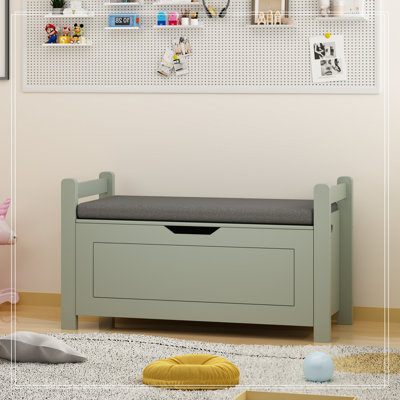 Banc avec rangement rabattable et siège souple