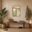 Miroir de salle de bain rectangulaire mural avec cadre en métal doré 24 x 36 pouces-894591488-941276475-941276490