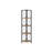 4 Tier Bookcase With Style - Taupe For Bedroom & Decor Contemporary Space Bookcase, Black