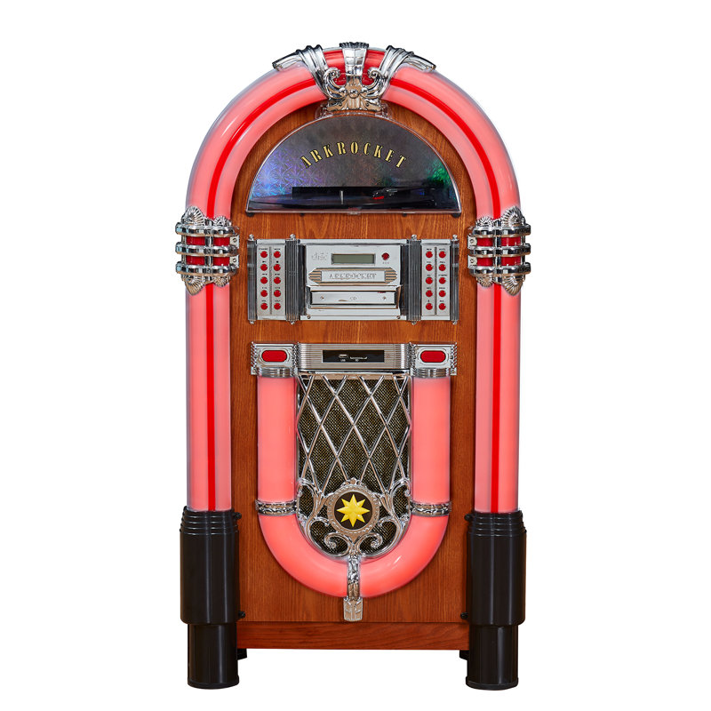 Platine tourne-disque rétro Bluetooth Arkrocket Taurus II Jukebox, Érable