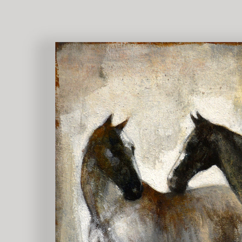 " Kindred " by Norman Wyatt Jr., Natural Framed Textured Wall Art, 10" H x 14" W