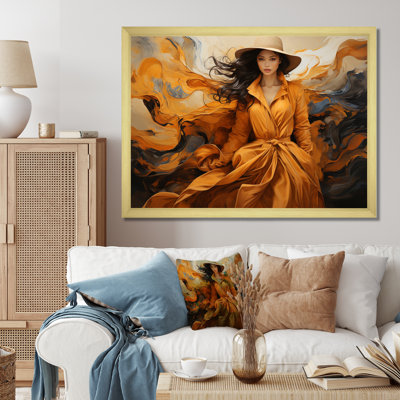 " Fashion Orange Dress Movement I "