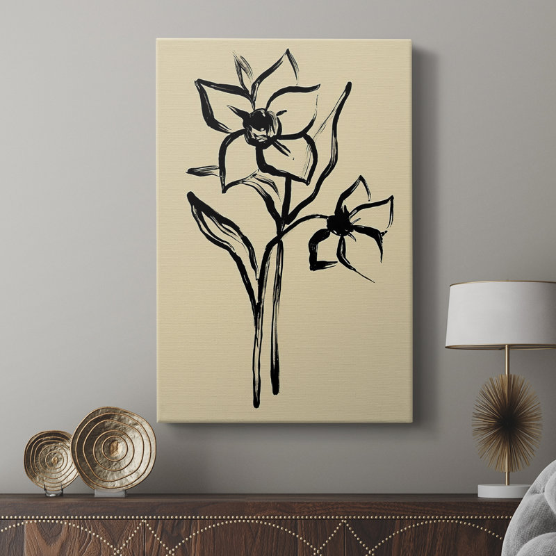 Encre florale II - galerie Cavas sur mesure, H 18 po x l 12 po