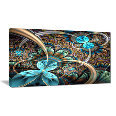 « light blue fractal fleur », impression