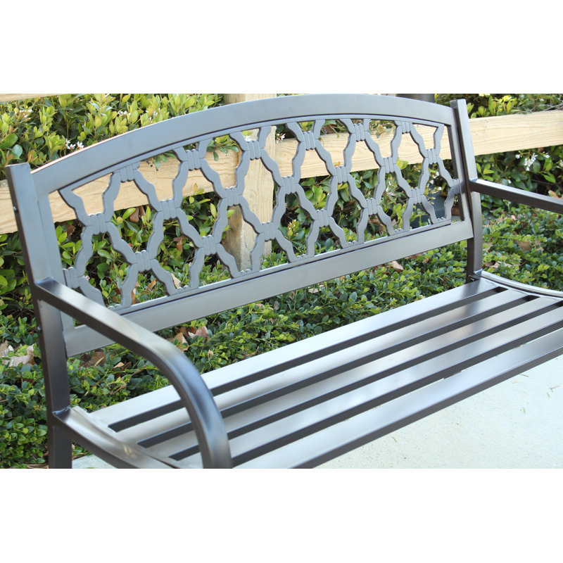 Banc de jardin en acier inoxydable Dezaraye, Bronze