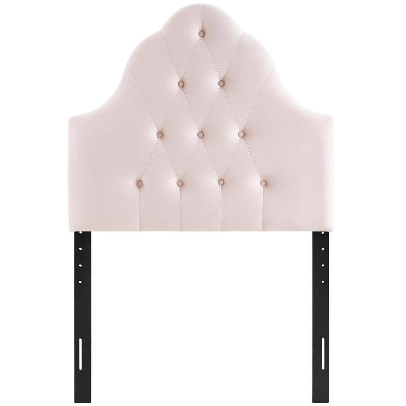 Tête de lit performance en velours capitonné Sovereign de Modway, Simple, Rose