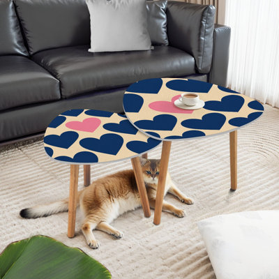 Ensemble de 2 tables basses gigognes Triangle