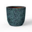 14 po. Turquoise moyen (intérieur amélioré) pot à fleurs / pot rond en béton avec trous de drainage pour l'intérieur et l'extérieur-1967433709-1967433704