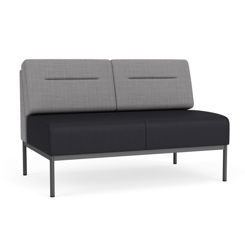 Causeuse Darsey, Gris anthracite, Gris chambray; noir Patriot Plus, Sans alimentation