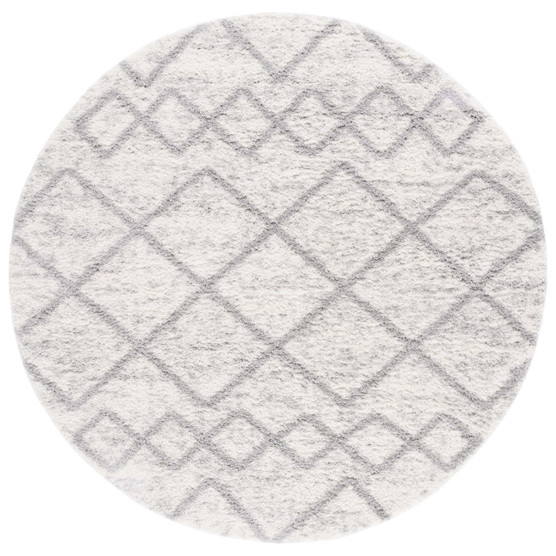 Tapis ivoire / gris Blagota, Rond 7 pi