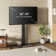 Pavillion Universal Swivel Floor TV Stand TV Mount with Iron Base for 32 to 75 Inch Screens, Height Adjustment and Holds up to 88Lbs