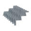 11"X 12.6" Herringbone Polished Glass Mosaic Tile-61266928