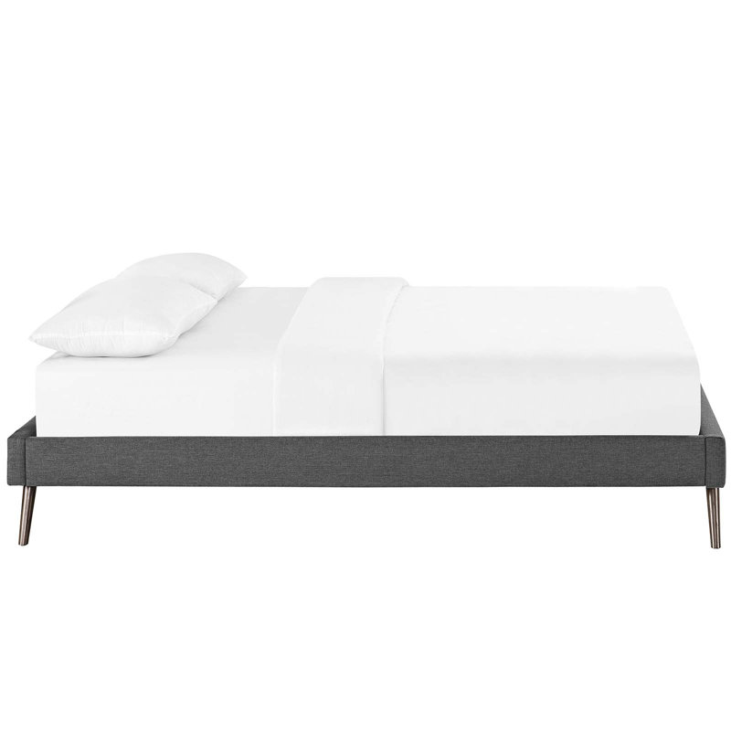 Structure de lit Modway Loryn avec pieds évasés ronds, Très grand, Blanc