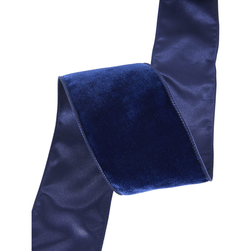 10cm Polystyrene Ribbon, 10 cm H x 10 cm W x 914.4 cm D, navy