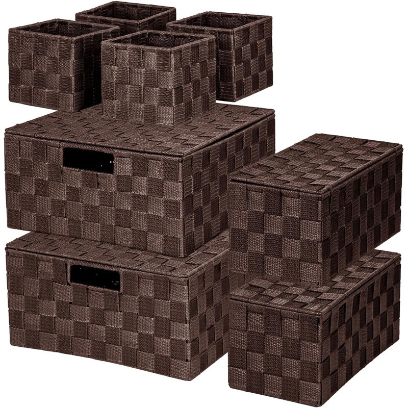 Ebern Designs Wicker Basket, Brown