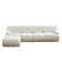 Boneless L-shaped, breathable, comfortable fringe-trimmed sofa