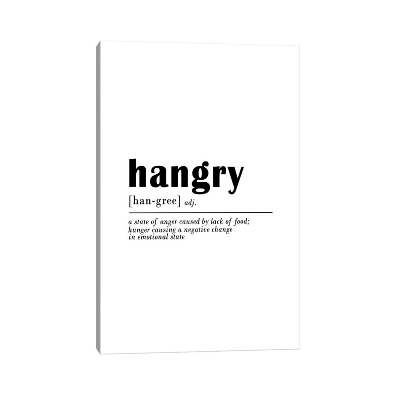 «Hangry» par Sissi & Seb - reproduction de photo sur toile tendue, H 40 po x l 26 po x P 1,5 po