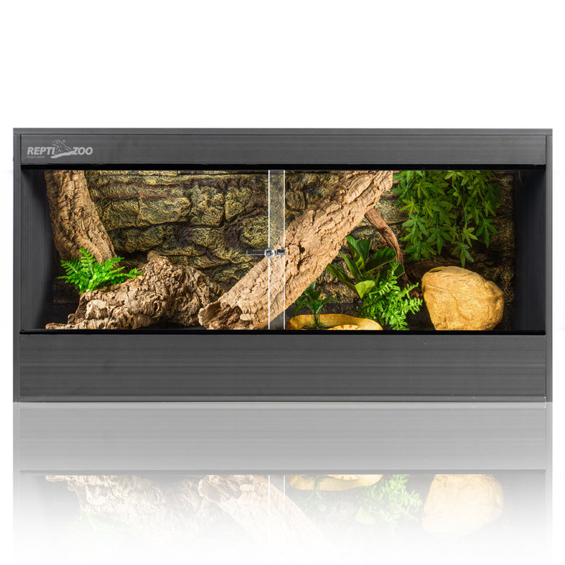 REPTIZOO Reptile Terrarium With Sliding Glass Door, 35 X 17 X 18 Inches