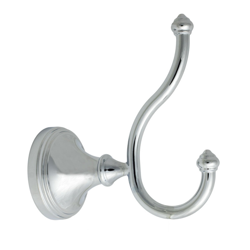 Annchester Polished Chrome Wall Mounted Double Robe Hook