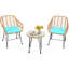Ensemble de conversation en osier / rotin pour 2 personnes avec coussins Heider-1162499456