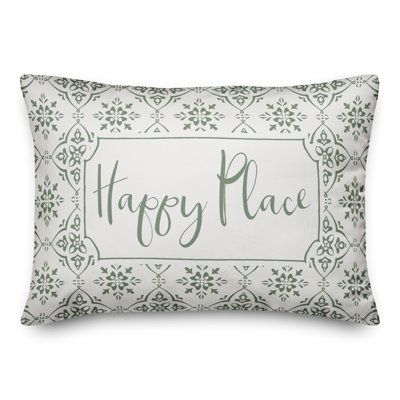 Housse de coussin rectangulaire et insert Happy Place Medallion