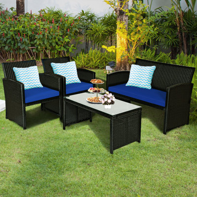 Chamille 4 - Person Patio Conversation Set