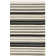 Liara Hand Woven Wool/Cotton Striped Rug in Black/Ivory