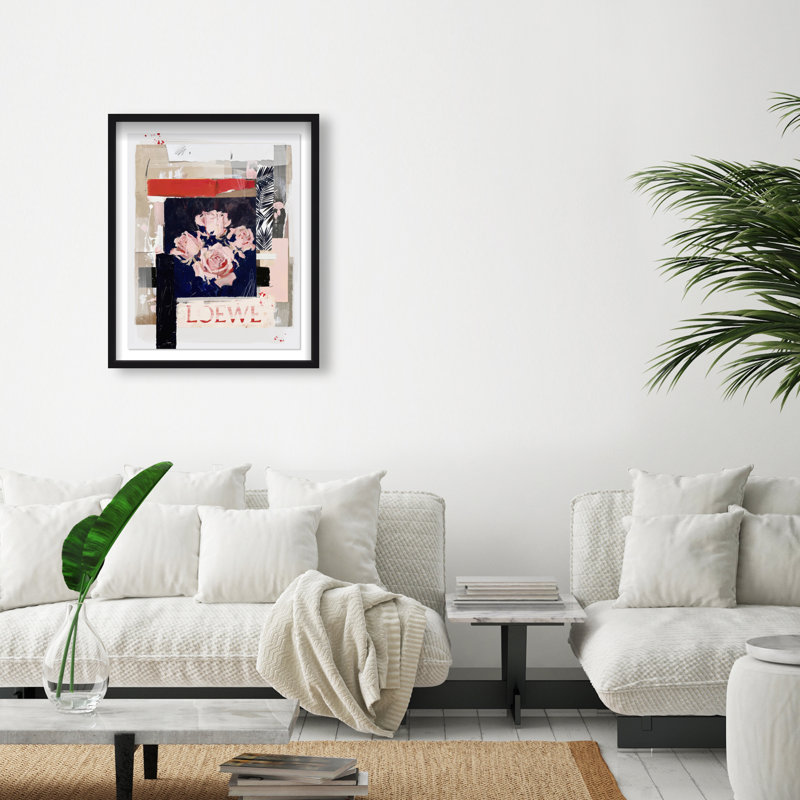 Milano Collage II Shadowbox Abstract Print by Oliver Gal, Black Frame, 16 x 20, 25.5"H x 31.5"W, Black Shadowbox