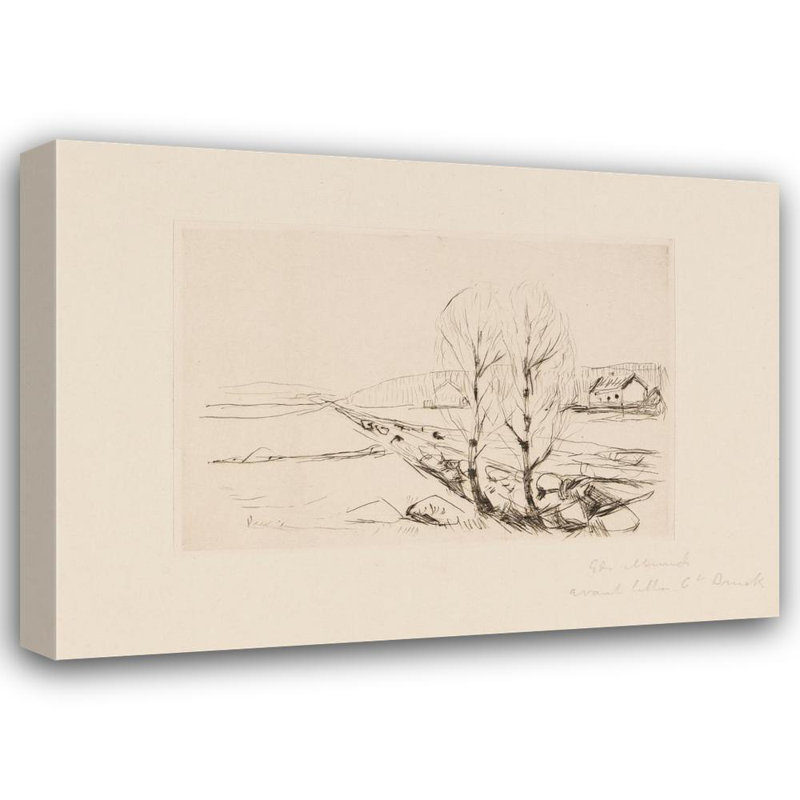 "Paysage norvégien" par Edvard Munch - Toile tendue avec châssis, 40" H x 28" W