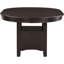 Table ovale extensible au fini avec une esthétique riche, avec des bords lisses, mélangeant des styles modernes et traditionnels, du contreplaqué fabriqué, 42 pouces de profondeur, convenant à des rassemblements de 4 personnes, avec un