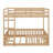 Full Over Full Wooden Bunk Bed With Ladder And Safety Rails-1556099876