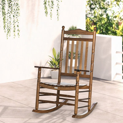 Chaise berçante à haut dossier Traditional
