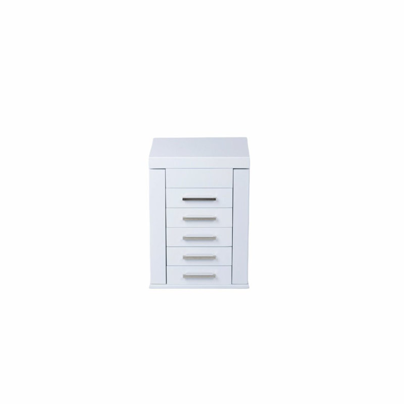 Boîte à bijoux élégante et moderne, Blanc