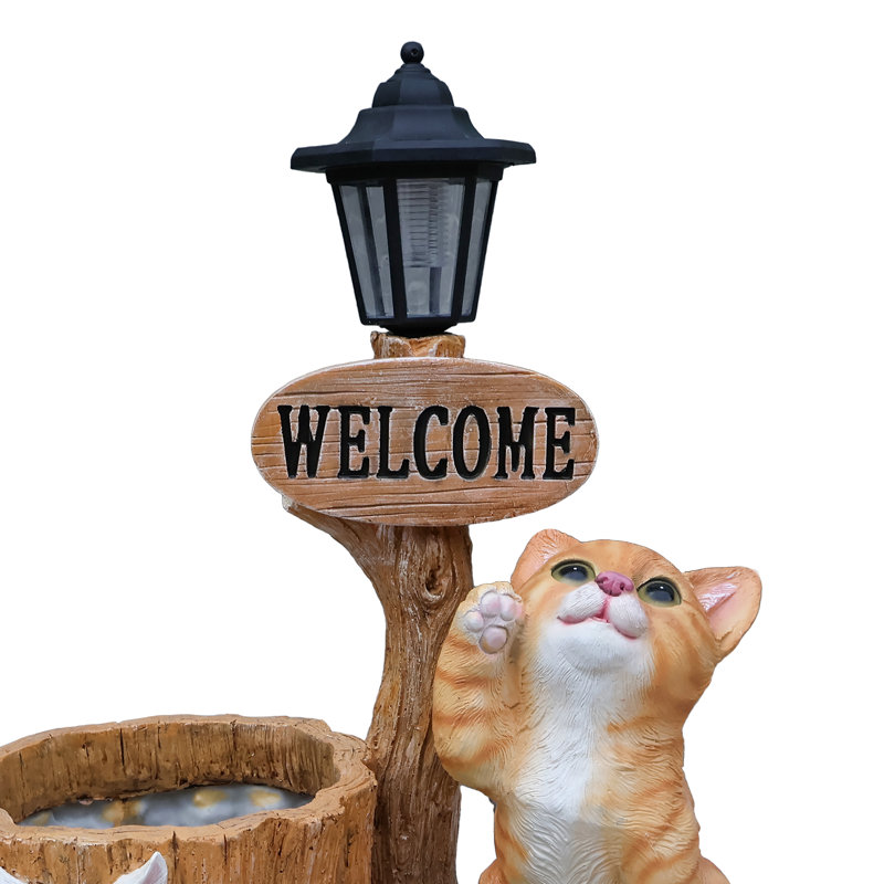 Statue chat en résine pour intérieur et extérieur