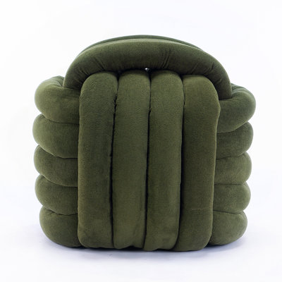 Modern Knot Design Ottoman Makeup Stool Footstool, Comfortable and Stylish Seat for Living Room
