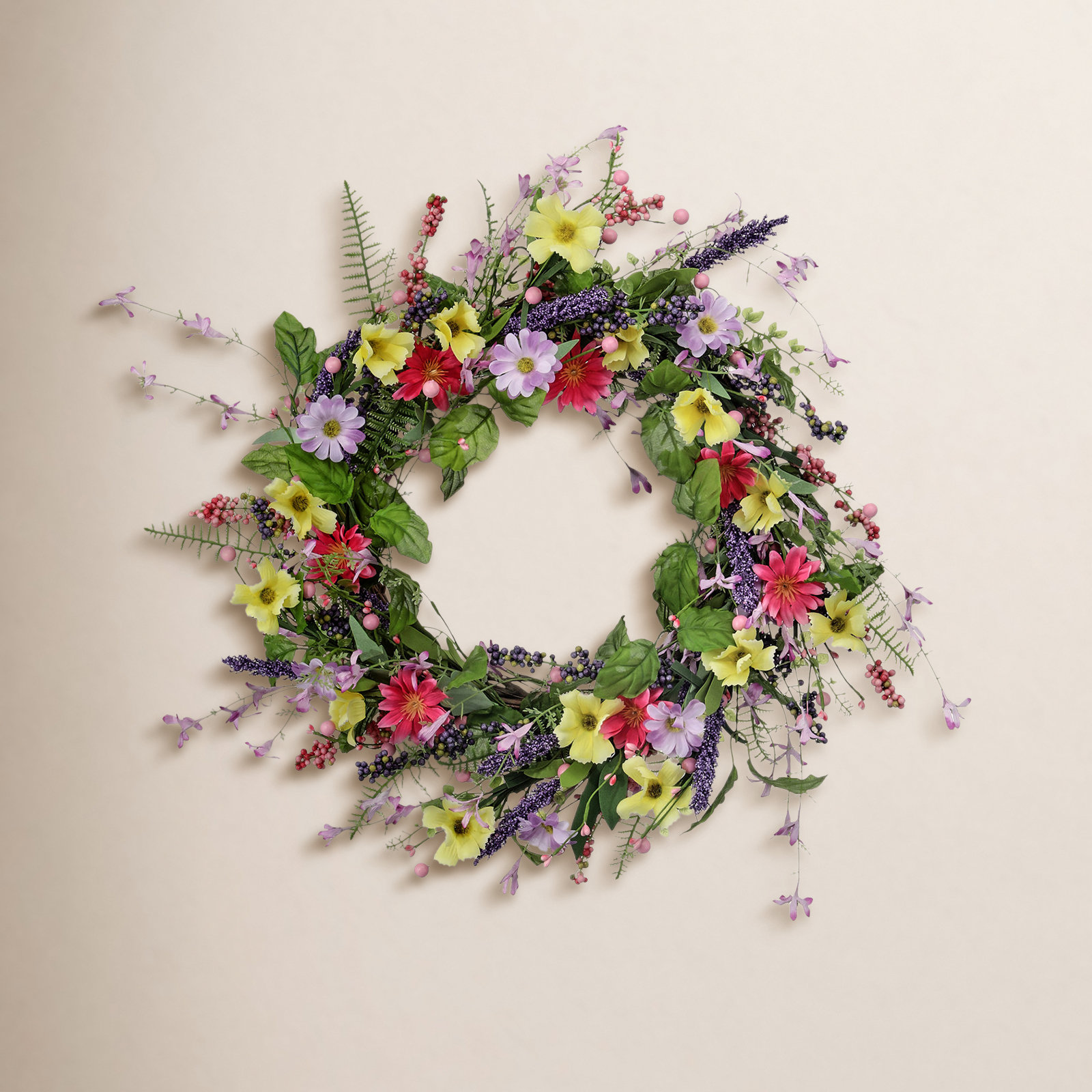 22" Country Wildflower Wreath