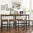 Rectangular with Iron Base Dining Table