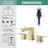 Bathroom Sink Faucet 3 Hole, 8 Inch Widespread Waterfall Square Bathroom Faucets With Metal Pop-up Drain-121120768