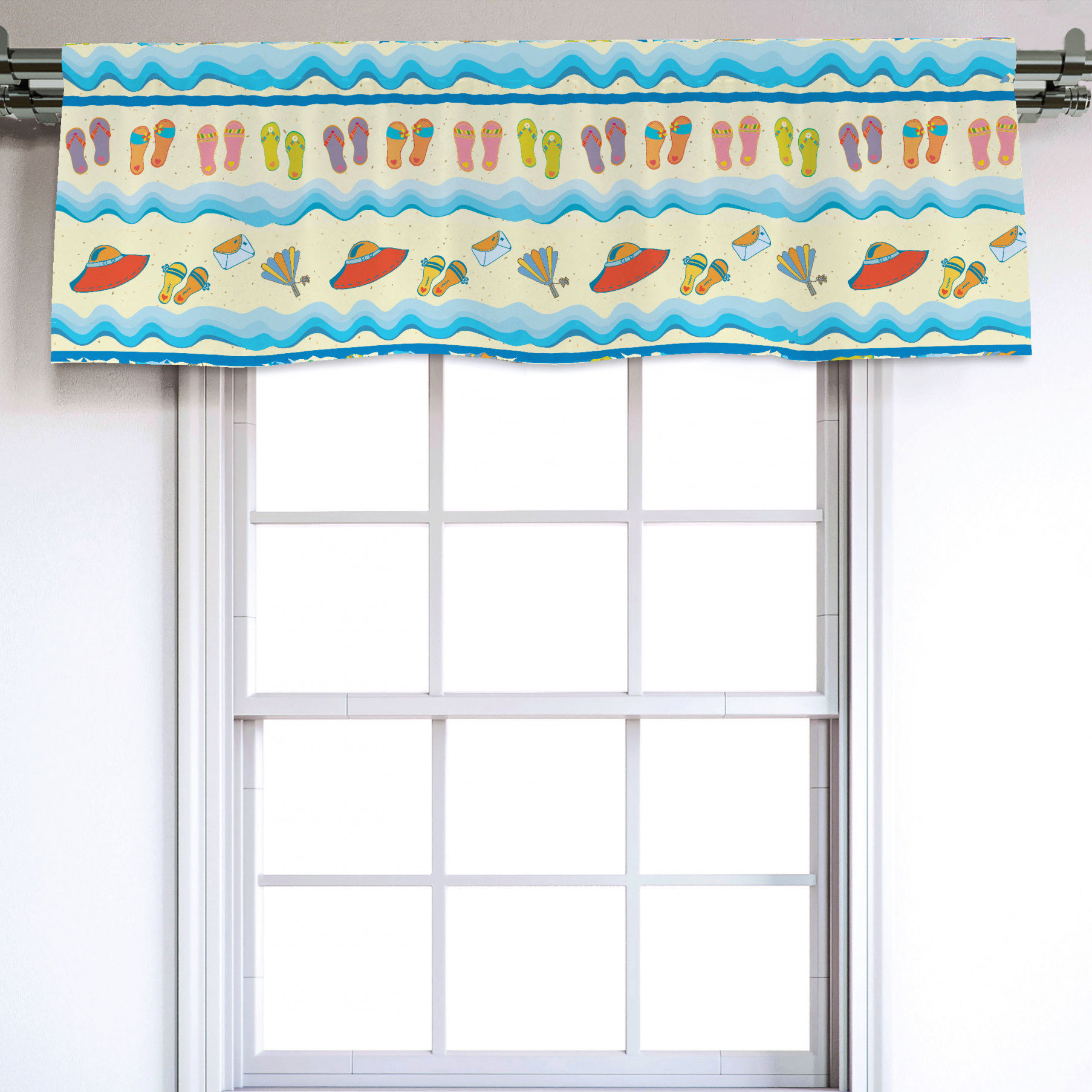 East Urban Home Flip Flop 54" Window Valance Wayfair