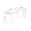 Bureau brun en bois massif en forme de L + fer-108066733-108066728